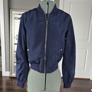 Romeo & Juliet Couture |  Deep Blue Bomber Jacket